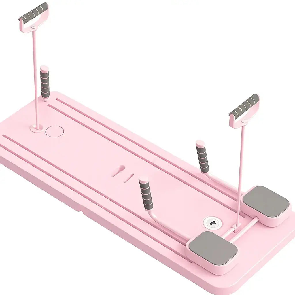 Planche de Pilate Reformer Multifonction avec Bandes de Résistance-Appareil Abdominale et Entraînement Complet du Corps pour Gym à Domicile, Pliable et Compact pour Un Rangement Facile Run Pilate