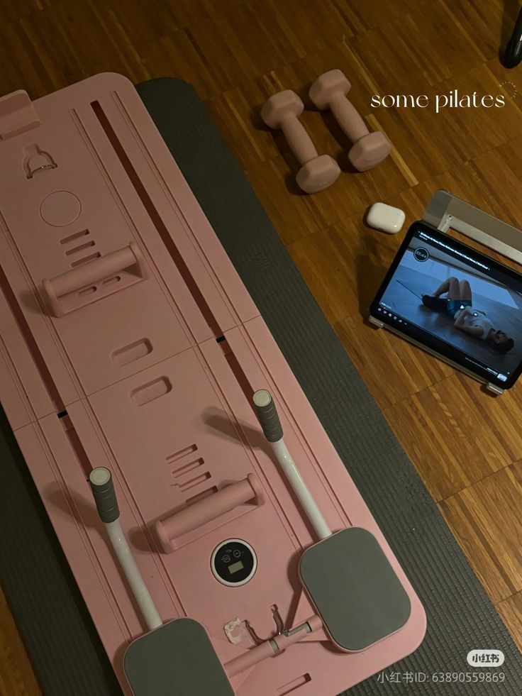 Planche de Pilates Reformer 2.0 + 1 paires de chaussettes antidérapantes + un set de bandes de résistances Run Pilate